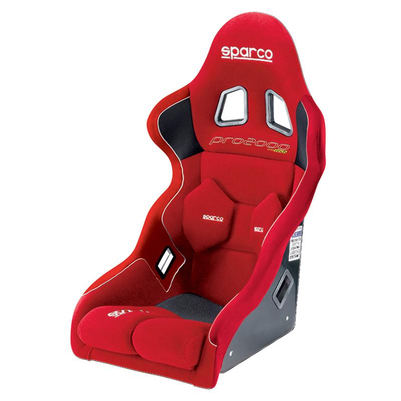 赤の Sparco のプロ 2000 の座席