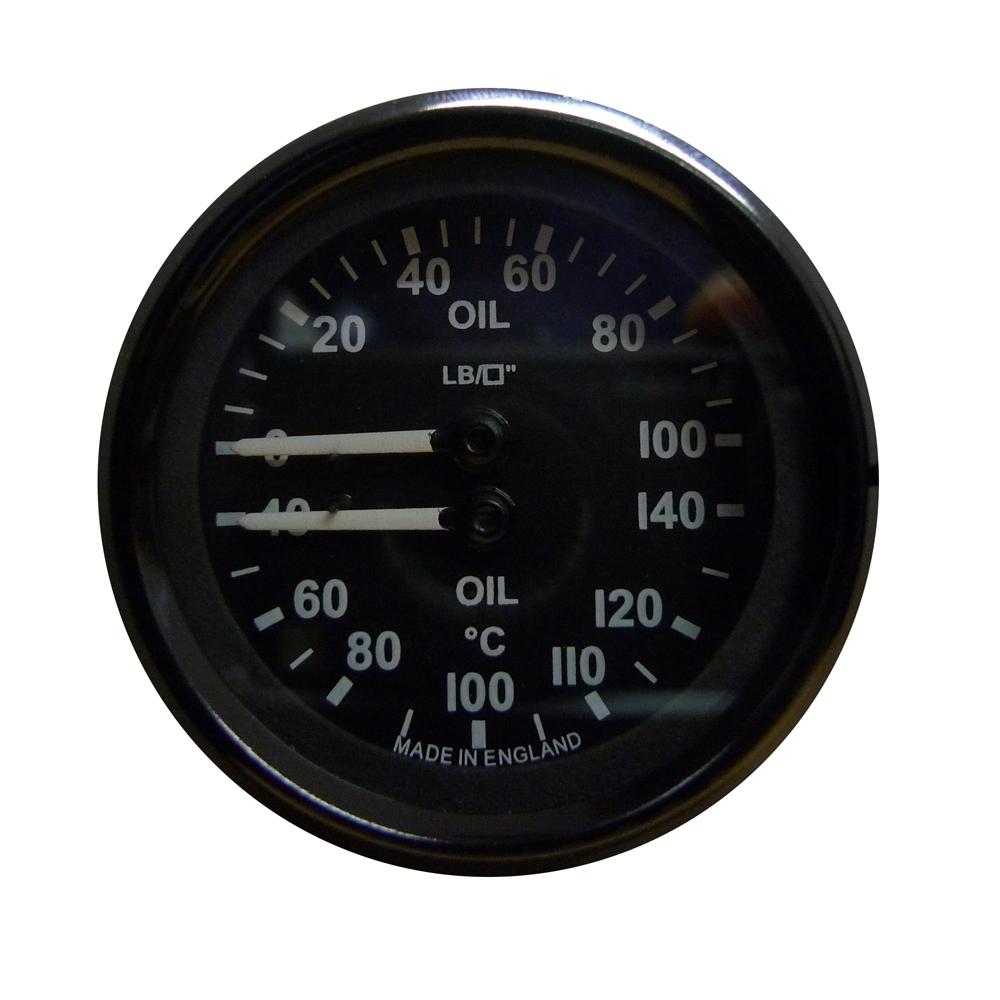 Mocal 52ミリメートルデュアル油圧と油温計
