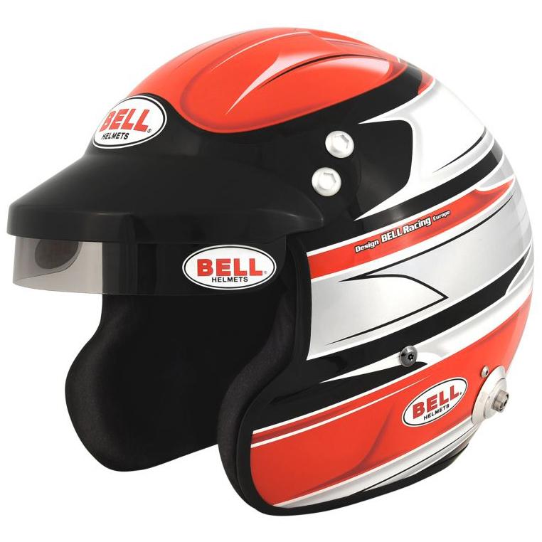 鐘 Mag 1 の承認される開いた表面ヘルメットのベクトル赤い Snell SA2010