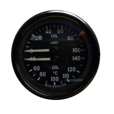 マーリンモータースポーツからmocal 52ミリメートルデュアル油圧と油温計