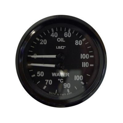 Mocal 52ミリメートルデュアル油圧および水温計