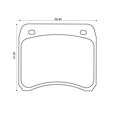 Mintex Racing ブレーキパッド MLB19-MRM1802、ローバー/フォーミュラ フォード用、AP-Lockheed キャリパー付き