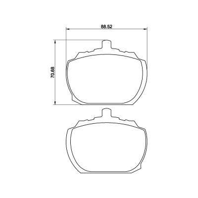 ローバー/トライアンフ用MintexレーシングブレーキパッドMLB40-M1155