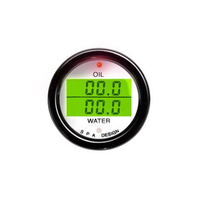 鉱泉オイル温度/水温の二重ゲージ